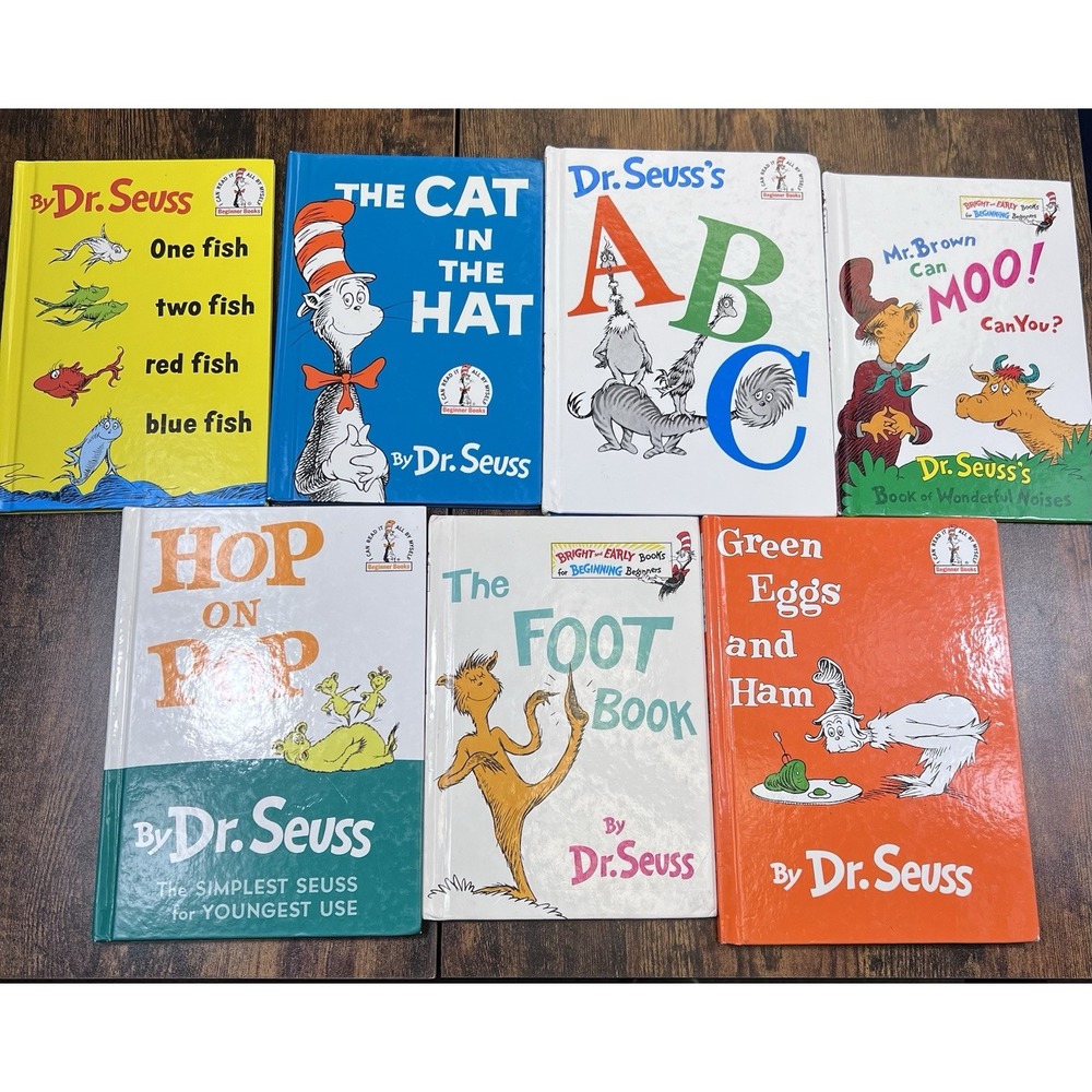 Dr. Seuss Beginner Children's Hardcover Books Lot Of 7 Green Eggs, And Ham